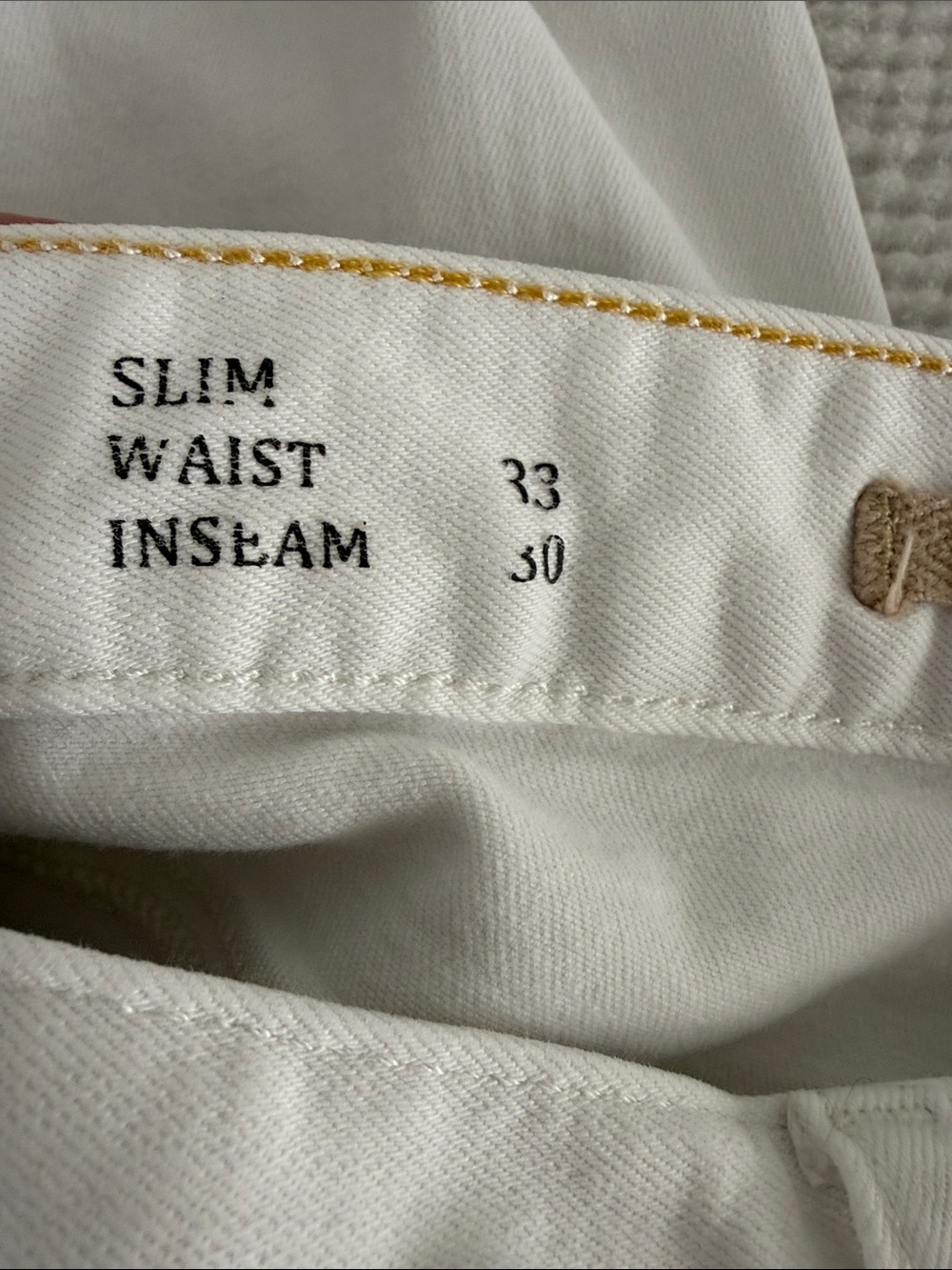 Banana Republic White Slim Waist Men’s Pants - Picture 3 of 8